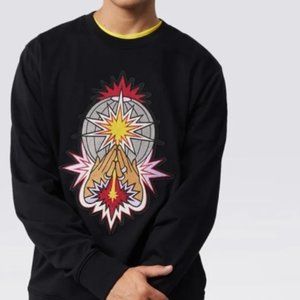 Psycho Bunny X Daddy Yankee Black Embroidered Long Sleeve Sweatshirt Shirt Small